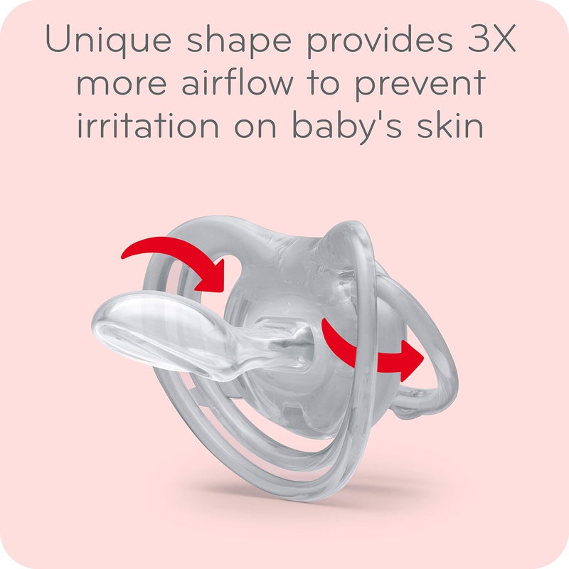 NUK Airflow Glow-in-The-Dark Pacifiers, 6-18 Months, 2 Pack - Image 4