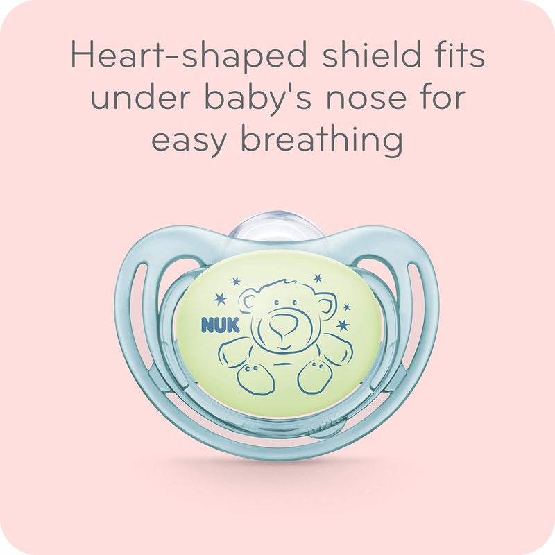 NUK Airflow Glow-in-The-Dark Pacifiers, 6-18 Months, 2 Pack - Image 5