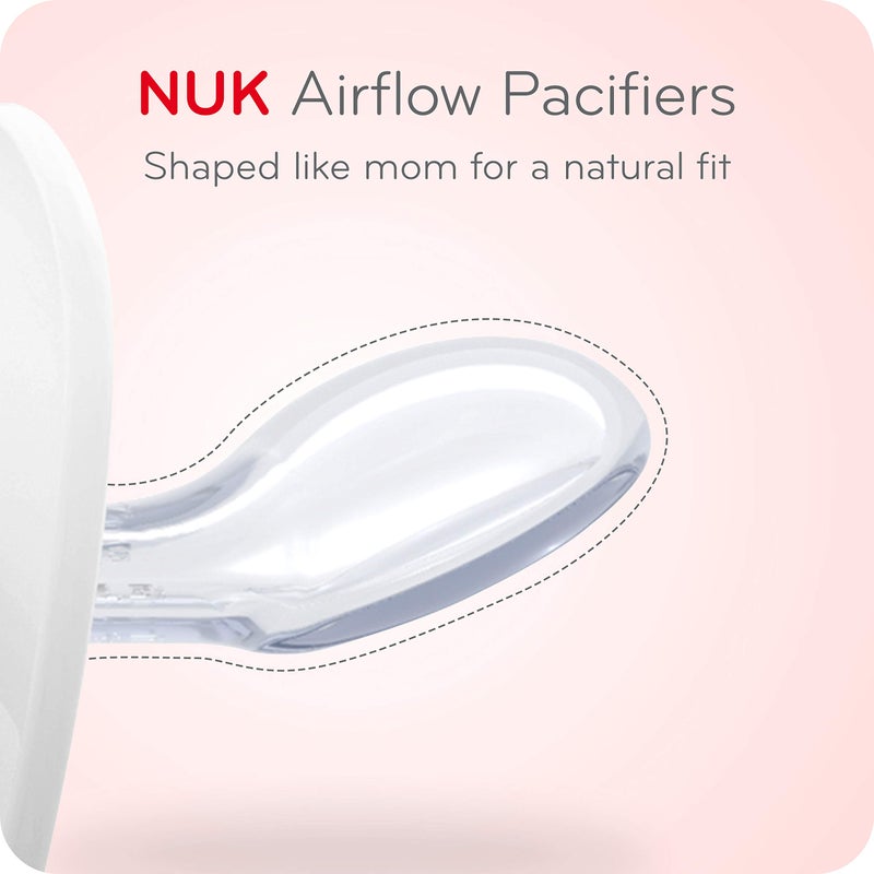 NUK Airflow Glow-in-The-Dark Pacifiers, 6-18 Months, 2 Pack - Image 2