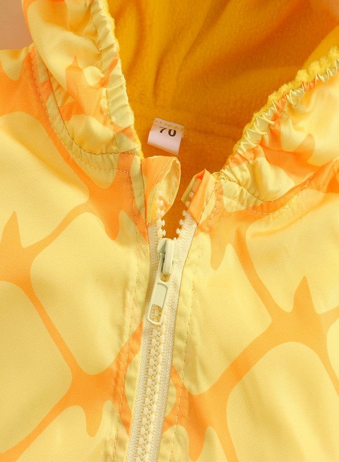 BemeyourBBs Newborn Baby Girl Boy Halloween Costume Pineapple Onesie Romper Jumpsuit Hooded Cute Cartoon Clothes Leg Socks (Pineapple costume, 6-12 Months) - Image 5