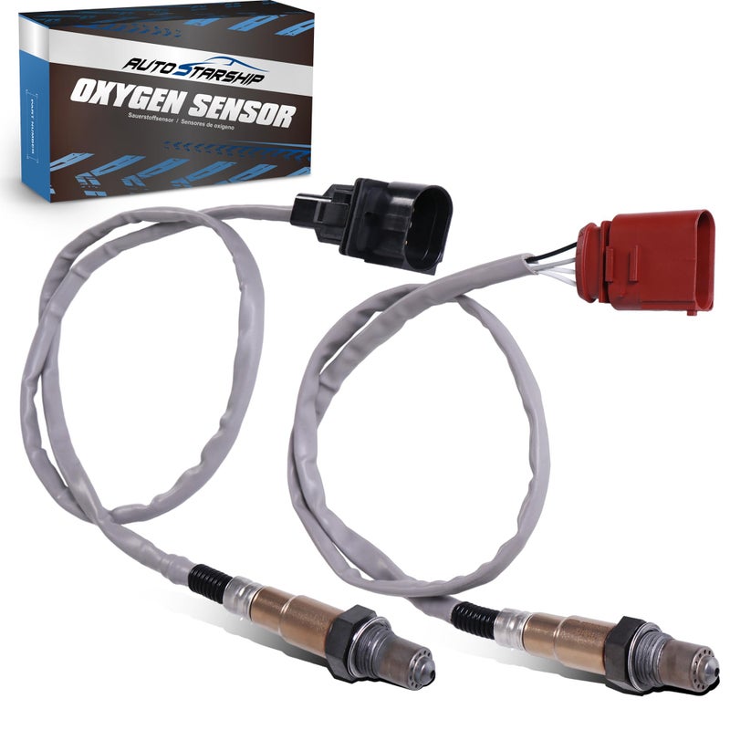 حساس الأكسجين AUTOSTARSHIP 17014 SG1170 متوافق مع فولكس فاجن بيتل باسات جيتا أودي A4 A8 TT 18L صاعد ونازل 2 قطع