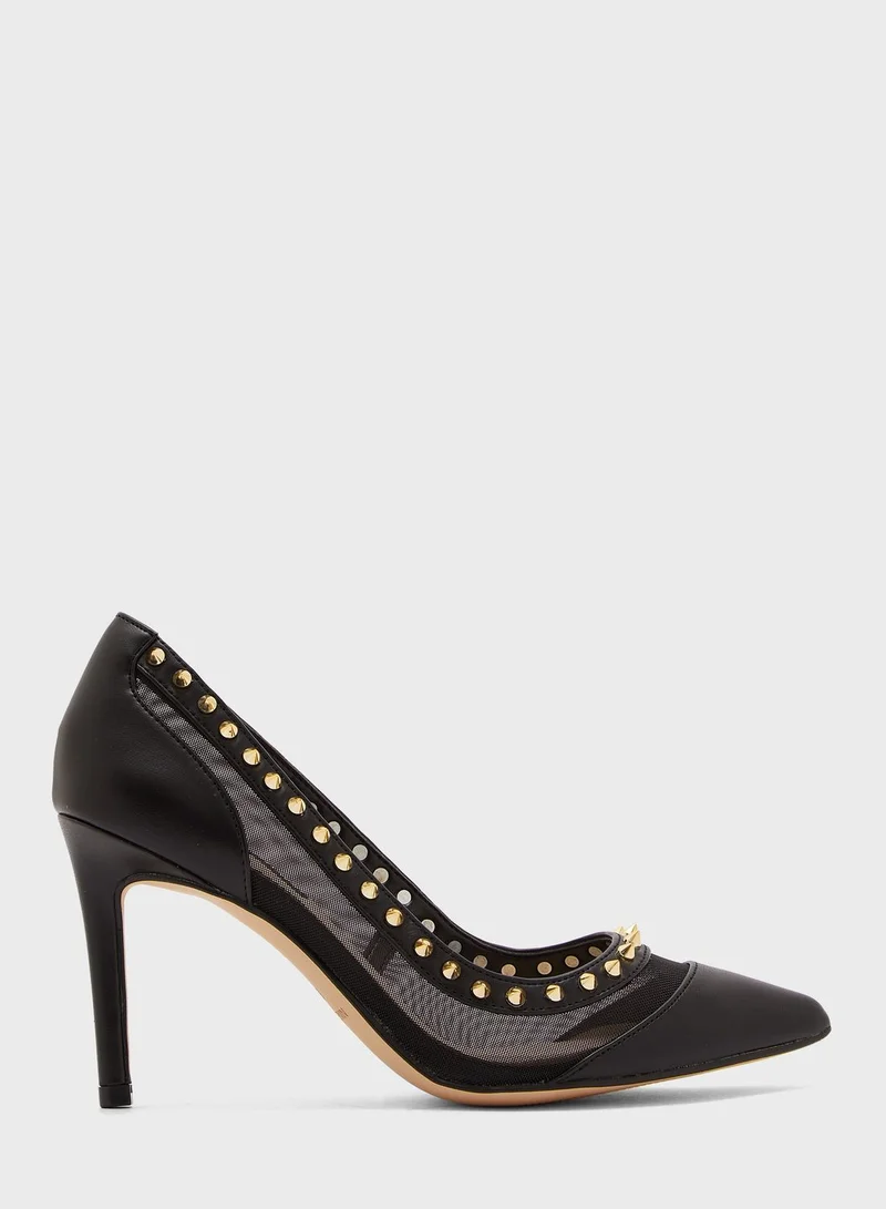 NINE WEST Embellished Pointed High Heels Pumps