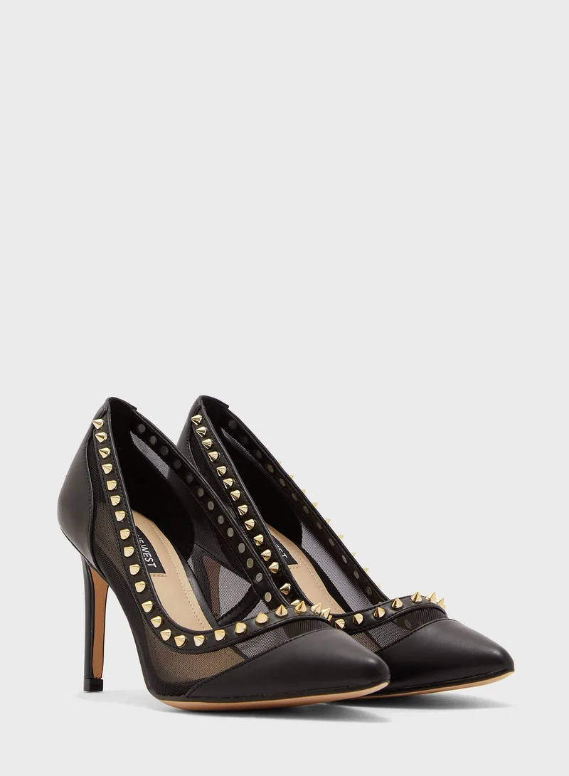 NINE WEST Embellished Pointed High Heels Pumps