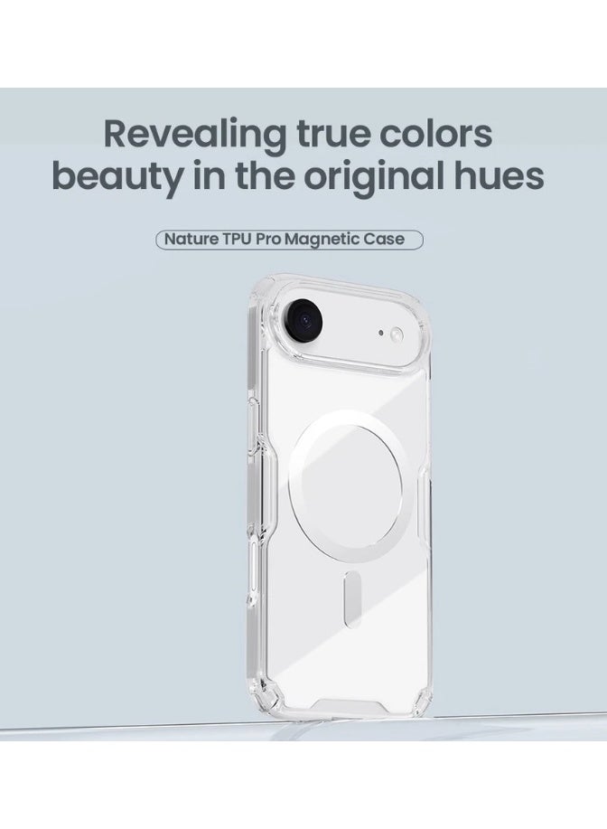 Nillkin Nature TPU Pro Magnetic Case for iPhone 17 Air Wireless Charging Shockproof Bumper Case - Clear - Image 2