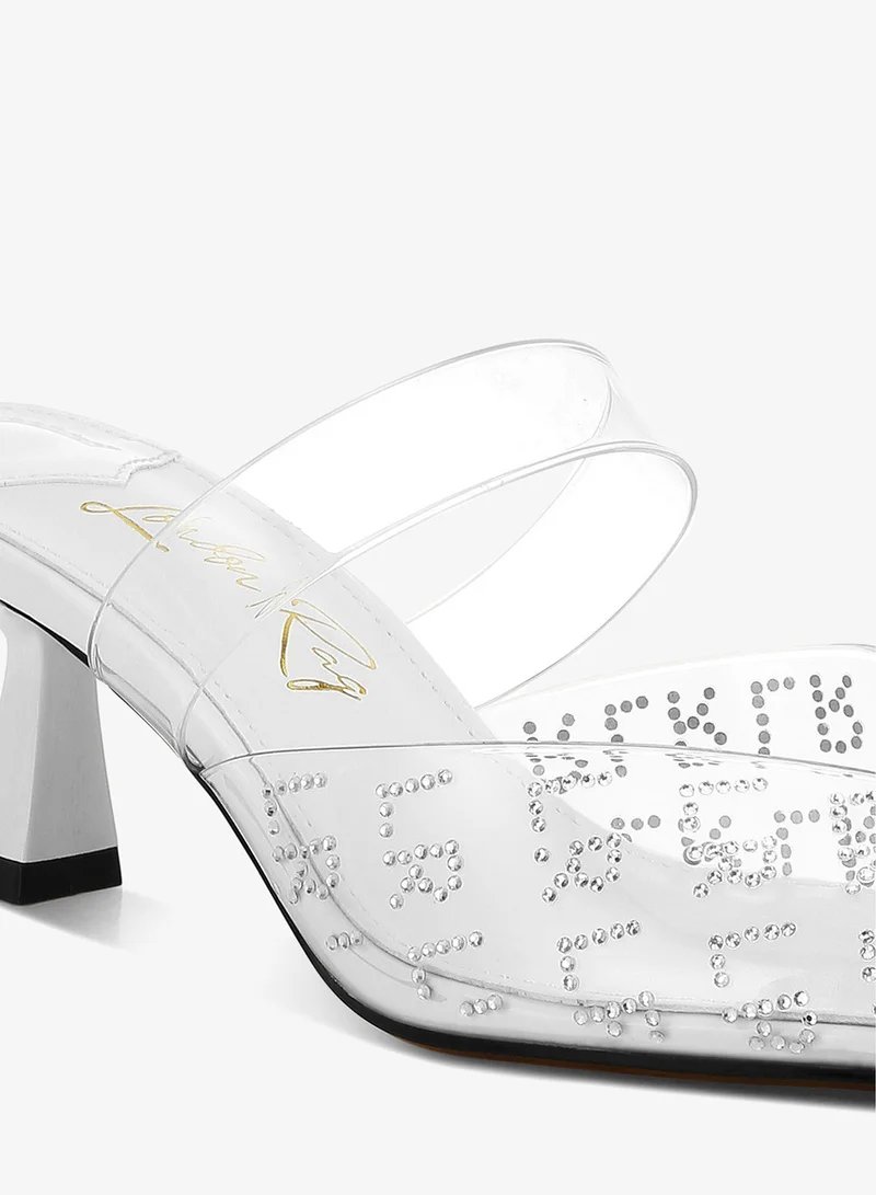 London Rag Pointed Toe Kitten Heels in White