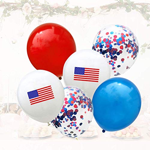 BinaryABC Patriotic Latex Balloons Confetti Balloons,4th of July Balloons,25Pcs - Image 3