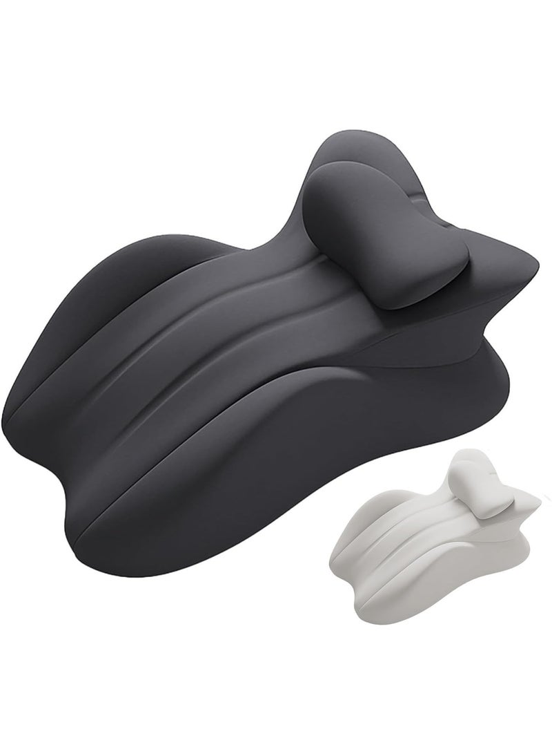 YOUWE7 Adult Memory Foam Ergonomic Wedge Prone Pillow, Bed Pillow for Sitting Up, Back Neck and Leg Pain Relief Anti Snoring for Massage, Reading, Sleeping, with Removable Washable Cover (Gray) - Image 2