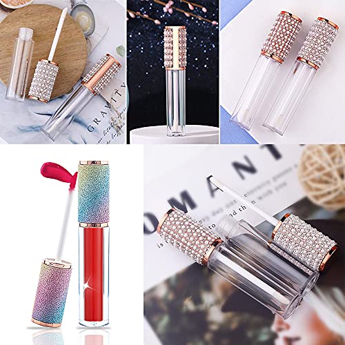 AMORIX 24 Pack Crystal Rhinestone Lip Gloss Tubes with Wand 5ml Empty Containers + Syringes + Labels - Image 5