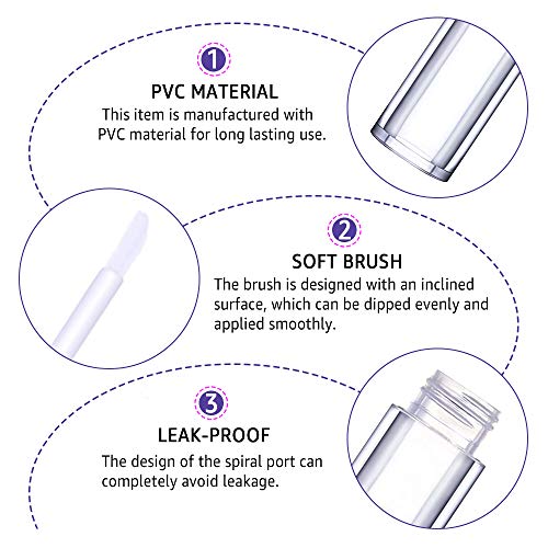 AMORIX 24 Pack Crystal Rhinestone Lip Gloss Tubes with Wand 5ml Empty Containers + Syringes + Labels - Image 2