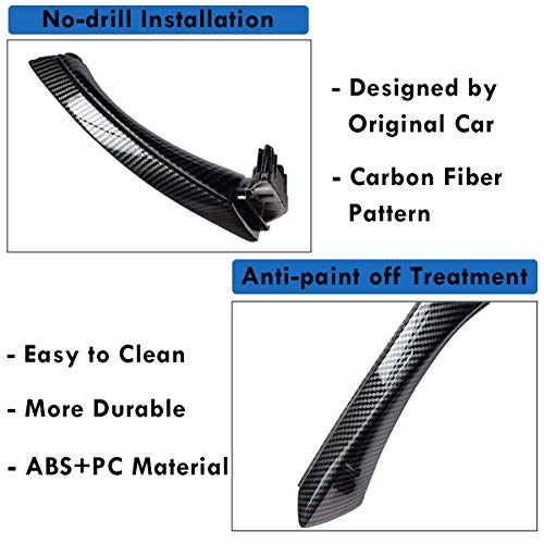 Moonlinks Compatible with BMW 3 Series E90 E91 E92 E93 Carbon Fiber Door Handle,Right Front/Rear Passenger Side Door Handle Covers Set(Compatible with BMW 323 325 328 330 335) (Carbon Fiber Pattern) - Image 5