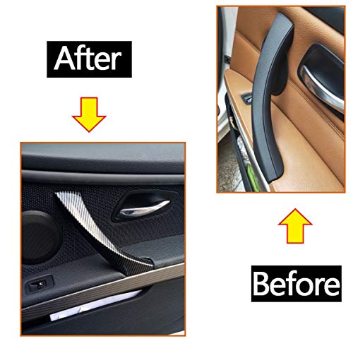 Moonlinks Compatible with BMW 3 Series E90 E91 E92 E93 Carbon Fiber Door Handle,Right Front/Rear Passenger Side Door Handle Covers Set(Compatible with BMW 323 325 328 330 335) (Carbon Fiber Pattern) - Image 3