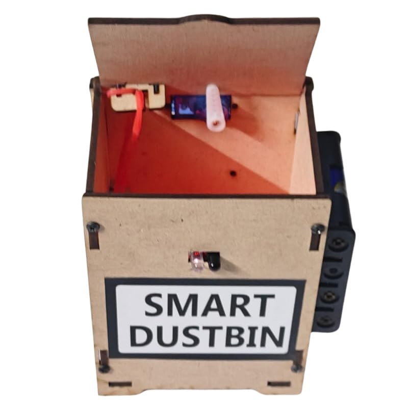 ESPtronics Smart Dustbin Project Working Model Kit Using IR Sensor for Science Exhibitions and School Projects - Image 1
