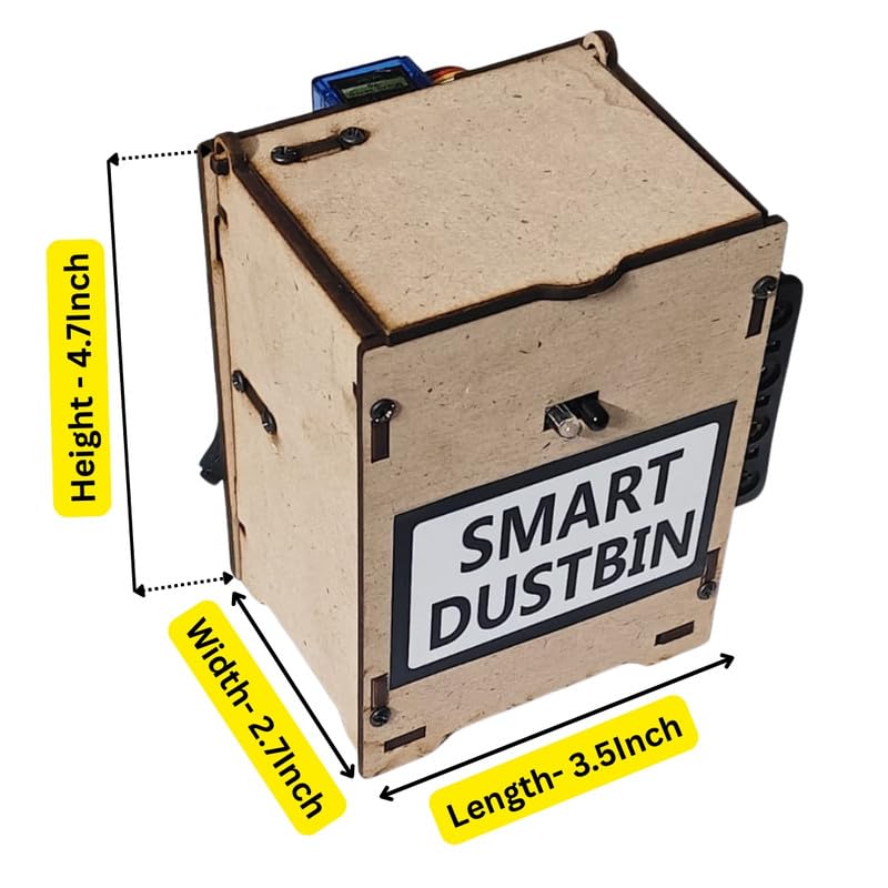 ESPtronics Smart Dustbin Project Working Model Kit Using IR Sensor for Science Exhibitions and School Projects - Image 2
