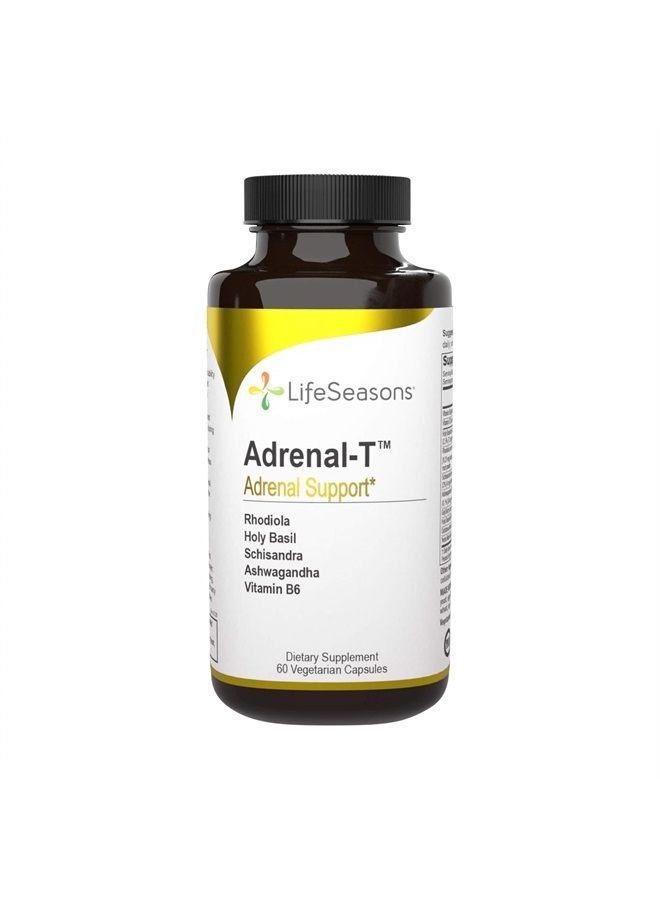 Life Seasons Adrenal-T - Adrenal Fatigue Support Supplement - Helps Lower Cortisol - Avoid Burnout - Aids Stress Management - Energizing - with Ashwagandha Adaptogens - 60 Capsules - Image 1