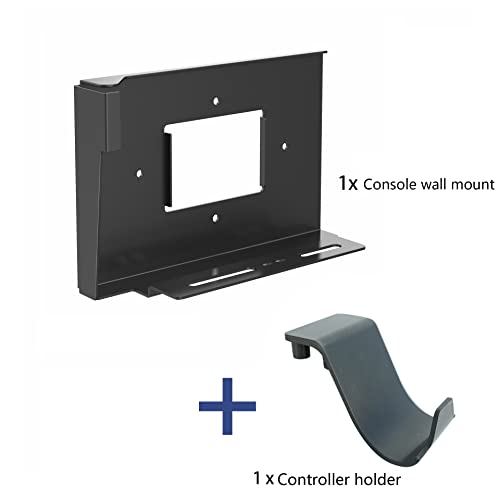 Monzlteck Wall Mount Holer for PS5 OriginalSlimPro Disc and DigitalController HolderAll Metal Vertical Hanging On Wall with Power Botton LeftRight - Image 3