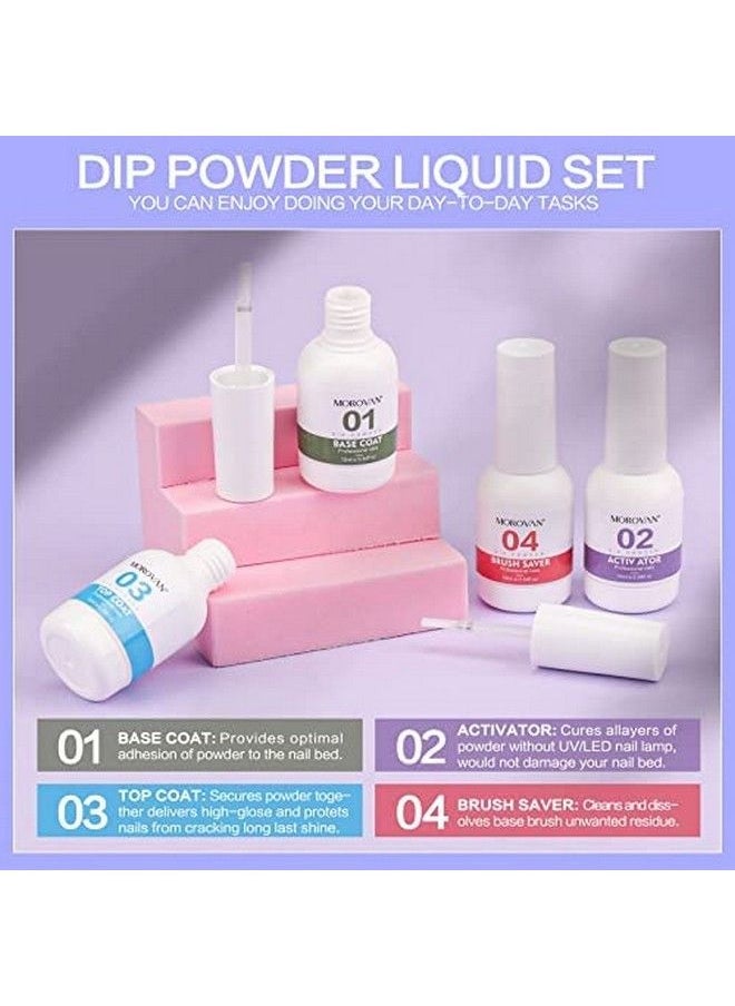 morovan - 30Pcs Dip Powder Nail Kit 22 Colors Dipping Powder Kit Starter With Base Top Coat Activator Glitter Nail Dip Powder Kit Yellow Purple French Dip Nail Kit Colorful Dip Nails Powder Starter Kit - Image 1