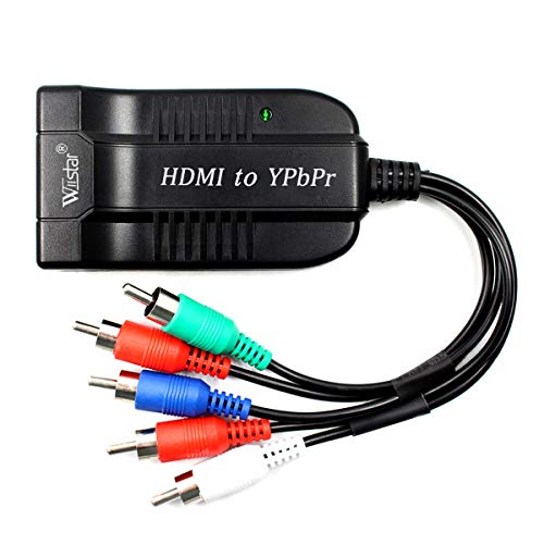 Wiistar HDMI to Component YPbPr Converter HDMI to Male 5RCA Component Adapter and R/L Audio Output for TVBOX,VHS,VCR,DVD - Image 1