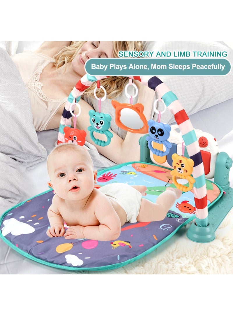 MaBaby Baby Play Mat Baby Gym, Play Piano Baby Activity Gym Mat with Music Piano Gym, Early Development Baby Play Mat Gift for Babies Newborn - Image 2