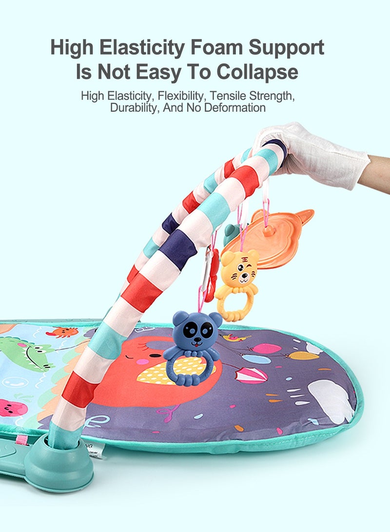 MaBaby Baby Play Mat Baby Gym, Play Piano Baby Activity Gym Mat with Music Piano Gym, Early Development Baby Play Mat Gift for Babies Newborn - Image 4
