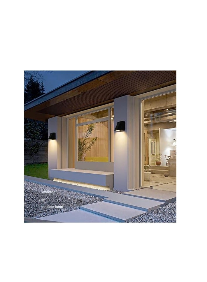 ESNCO ضوء حائط LED من الألمنيوم مقاوم للماء مصباح حائط حديث ضوء أبيض دافئ خارجي مصباح جدار خارجي/داخلي للسلم وغرفة النوم وغرفة المعيشة والشرفة والمدخل 5 واط 3000 كيلفن 7.3x6x8 سم - Image 3