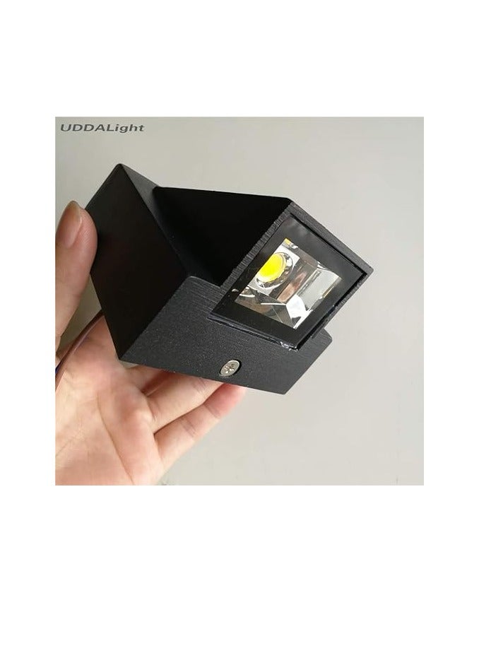 ESNCO ضوء حائط LED من الألمنيوم مقاوم للماء مصباح حائط حديث ضوء أبيض دافئ خارجي مصباح جدار خارجي/داخلي للسلم وغرفة النوم وغرفة المعيشة والشرفة والمدخل 5 واط 3000 كيلفن 7.3x6x8 سم - Image 4