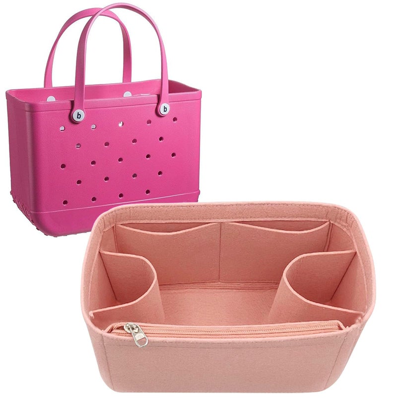 Lckaey accessories for bogg bag organizer insert for divider accessories inserts bogg bags cup holder3018Pink-M - Image 1