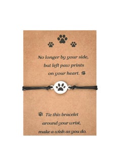 MXXGMYJ Dog Memorial Gifts for Loss of Dog Pet Paw Bracelet for Women Men Friendship Gifts for Best Friends Bereavement Gifts for Dog Cat Passing Away Gifts Pet Loss Sympathy Gifts for Dog Lovers Bracelets  - Image 1