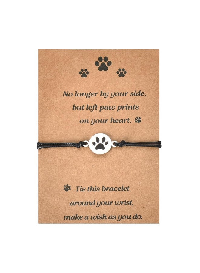 MXXGMYJ Dog Memorial Gifts for Loss of Dog Pet Paw Bracelet for Women Men Friendship Gifts for Best Friends Bereavement Gifts for Dog Cat Passing Away Gifts Pet Loss Sympathy Gifts for Dog Lovers Bracelets  - Image 1
