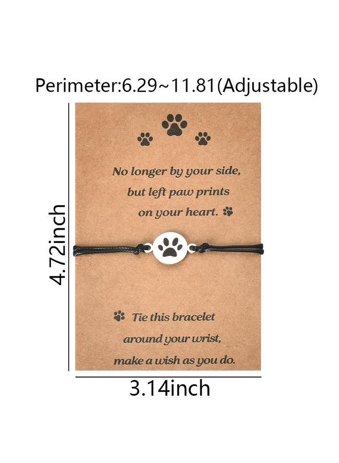 MXXGMYJ Dog Memorial Gifts for Loss of Dog Pet Paw Bracelet for Women Men Friendship Gifts for Best Friends Bereavement Gifts for Dog Cat Passing Away Gifts Pet Loss Sympathy Gifts for Dog Lovers Bracelets  - Image 2
