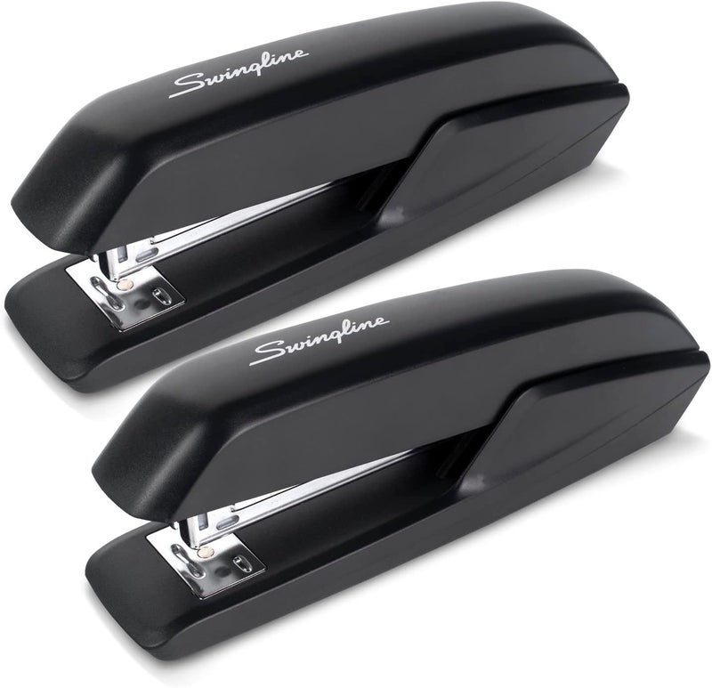 Swing Line Standard Stapler, 20 Sheet Capacity, Eco Version, Jam Free, 2 Pack, Black (54501) - Image 1
