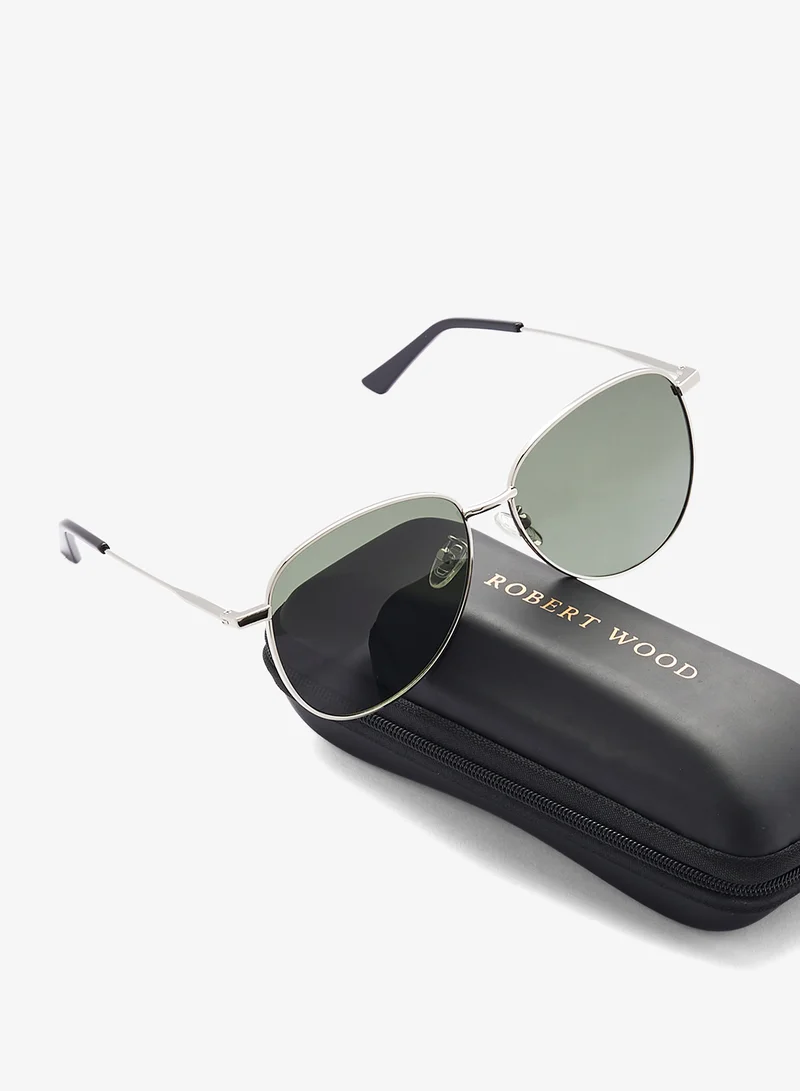 Robert Wood Polarized Lens Aviator Sunglasses