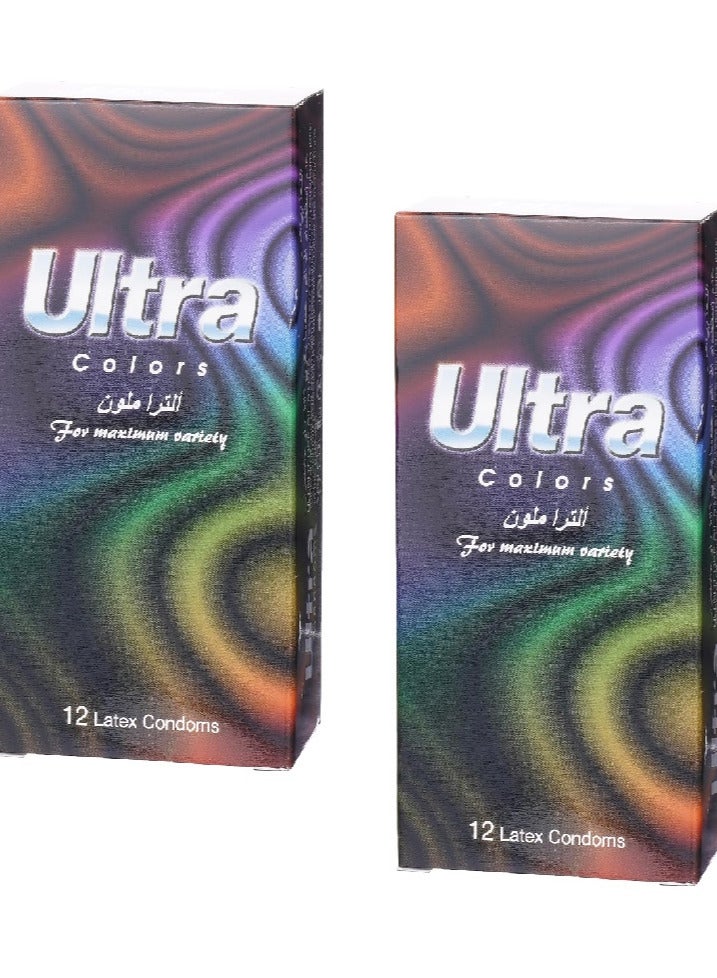 Ultra active ULTRA COLORS CONDOMS 2 pack 