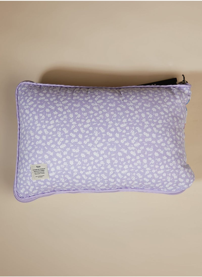Typo - Handcrafted Floral Convertible Cushion Throw - Image 1