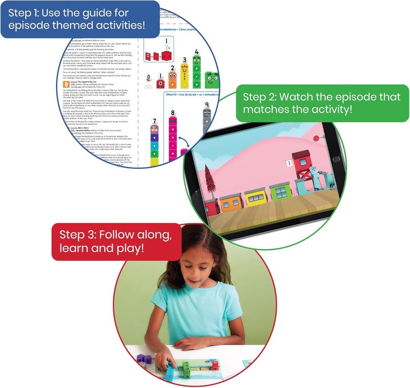 hand2mind hand2mind MathLink Cubes Numberblocks 110 Activity Set 30 Preschool Learning Activities Counting Blocks Linking Cubes Educational Toys for Kids Number Games Math Manipulatives Kindergarten  - Image 3