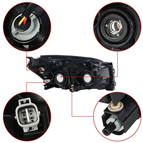 Genrics استبدال مصابيح أمامية GENRICS لسيارة RAV4 2009 2010 2011 2012 مجموعة مصابيح أمامية مزدوجة للجانب السائق والراكب - Image 5