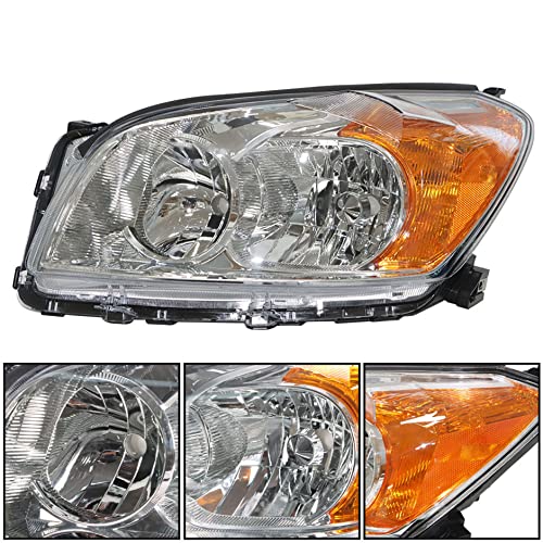 Genrics استبدال مصابيح أمامية GENRICS لسيارة RAV4 2009 2010 2011 2012 مجموعة مصابيح أمامية مزدوجة للجانب السائق والراكب - Image 2