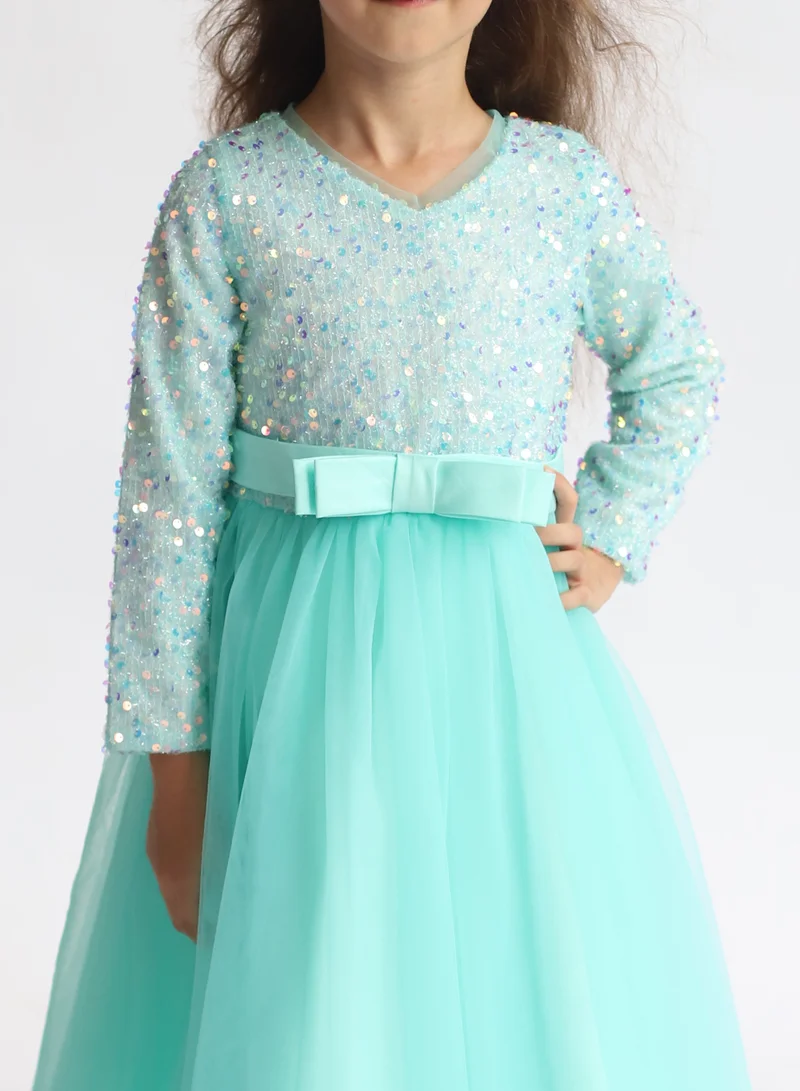 D'Daniela Sequin Tulle Dress
