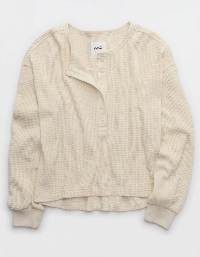 آري من امريكان ايجل Waffle Henley Regular Fit Shirt