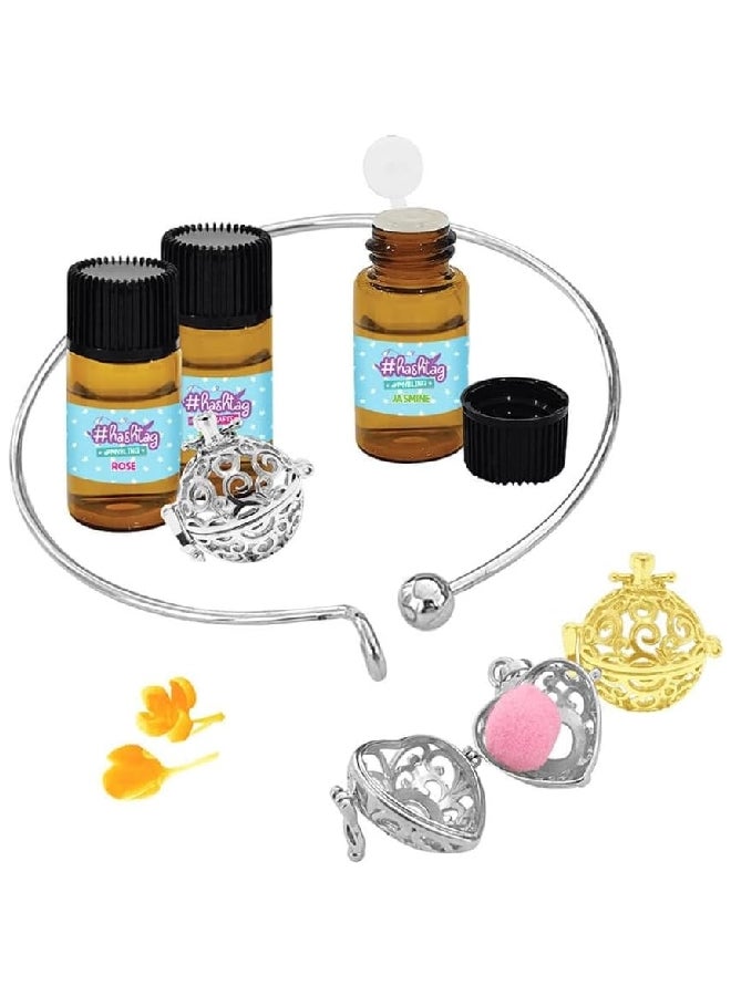 هاشتاج مجموعة مجوهرات والعطور متعددة الألوان مكونة من 17 قطعة بأبعاد 5.1 × 26.1 × 30.5 سم، HTMB2102 - Image 1