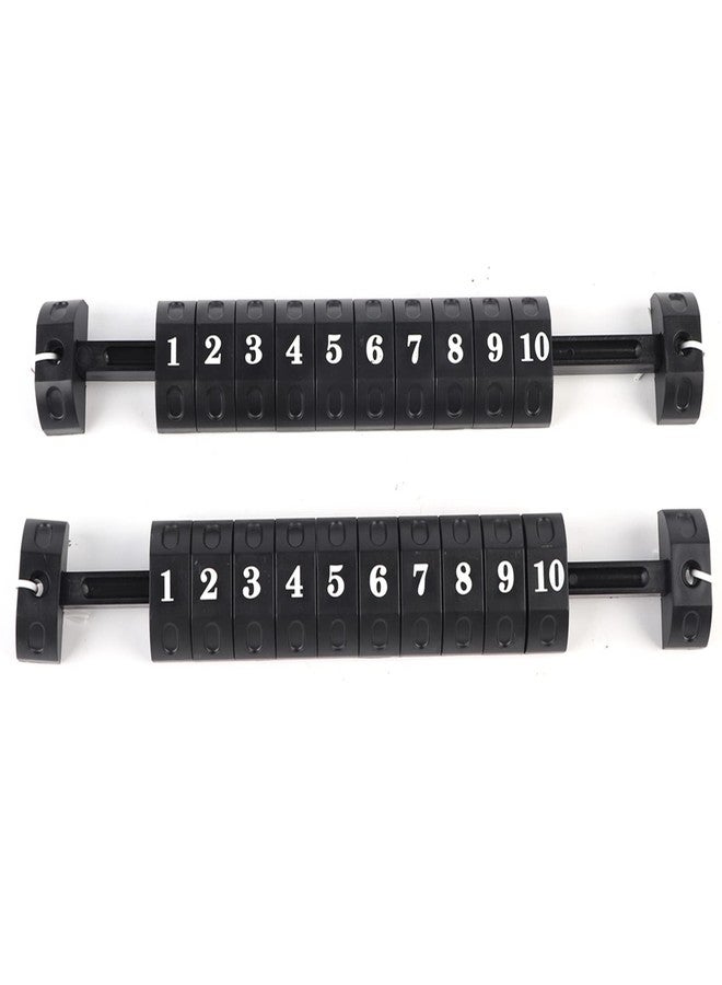 POCREATION Foosball Score Counter 2-Pack, Table Soccer Scoring Indicator with 1-10 Numbers for Standard Tables, Black Scorekeeper for Game Room Accessories - Image 1