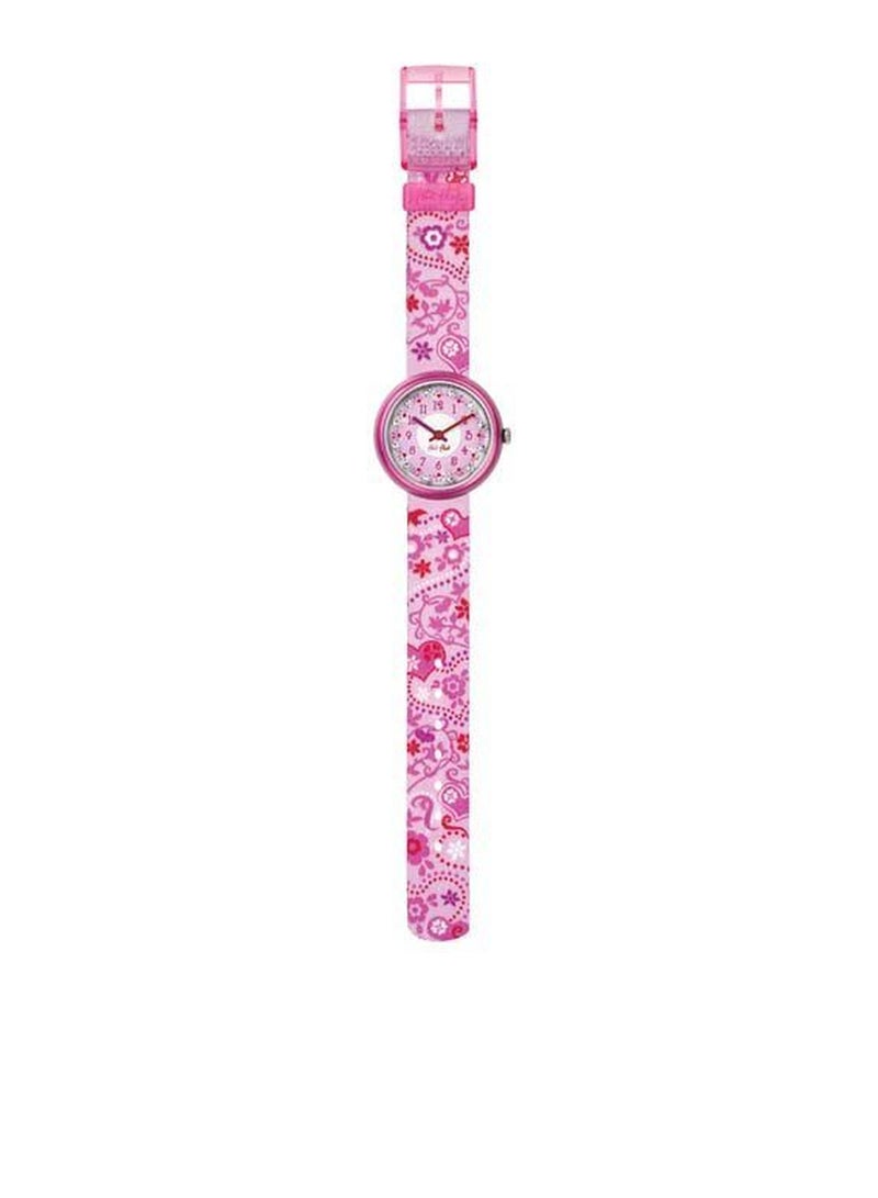 Swatch Kids Unisex Blooming Heart Quartz Movement Water Resistant Wrist Watch - 33 Mm - Image 2