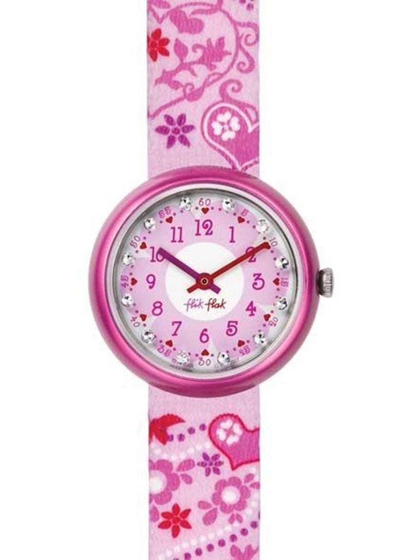 Swatch Kids Unisex Blooming Heart Quartz Movement Water Resistant Wrist Watch - 33 Mm - Image 1