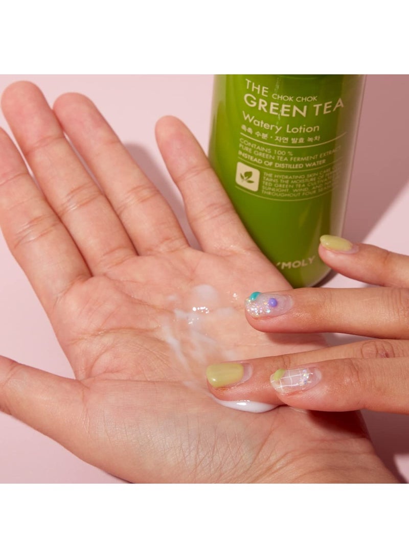 TONYMOLY The Chok Chok Green Tea Watery Lotion | Lightweight Hydrating Face Lotion | Moisturizes, Soothes & Refreshes Skin | 160 ml - Image 4