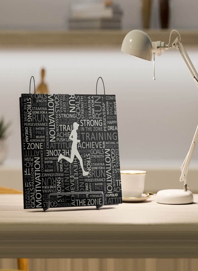 جون فور أ ران ألبوم أرقام سباق الجري من BibFOLIO | حامل أرقام السباق | مصدر إلهام للجري للرجال | أسود - Image 4