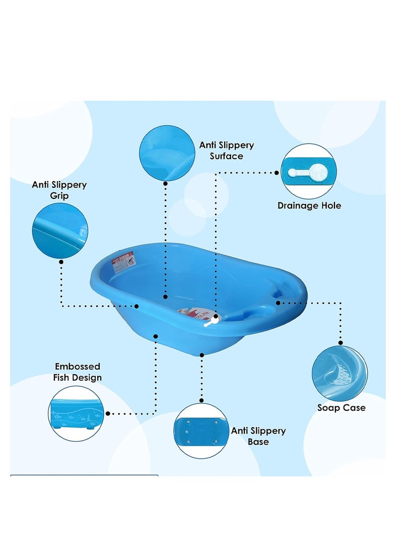STAR BABiES Sunbaby Pack of 2 (Sunbaby Splash Bathtub with Bath Support) - Blue - Image 4