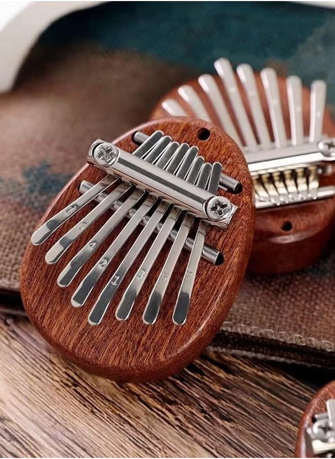 Generic Mini Thumb Piano 8 Keys Wooden Finger Piano With Lanyard, Musical Instrument, Gift For Valentine's Day, Perfect For Adult Beginners & Music Lovers  - Image 5