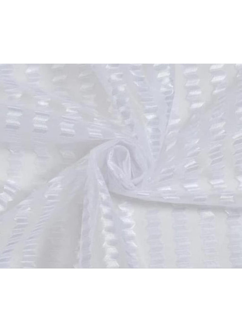 PLEDGE CREATIONS PLEDGE CREATIONS Curtains for DoorWindows 7 feet Long Set of 4Net Curtains  - Image 3