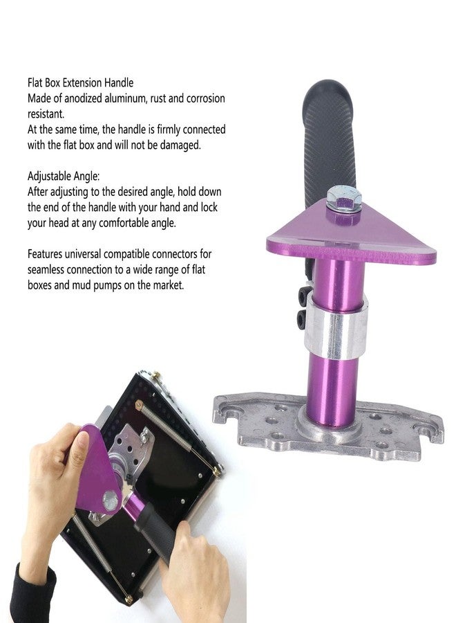 فوكتي مقبض تمديد صندوق مسطح للحوائط الجافة، مقبض صندوق مسطح قابل للتعديل بزاوية، مقبض صندوق تشطيب ألواح الجدران من الألومنيوم العالمي لطلاء الجدران، ألواح الجبس، الجبس، - Image 2