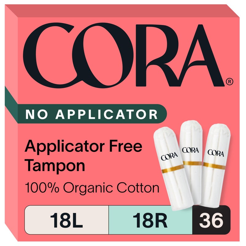 Cora Organic NonApplicator Tampons Multipack 18 Light 18 Regular NonApplicator Tampons - Image 3