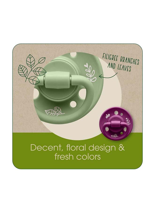 nip Organic Cherry Baby Soother, Made Germany, Cherry Shape, Natural Latex Rubber, Eco-Friendly, Beige And Dark Green, 6 Months+, Size 1 Pack Of 2  - Image 4